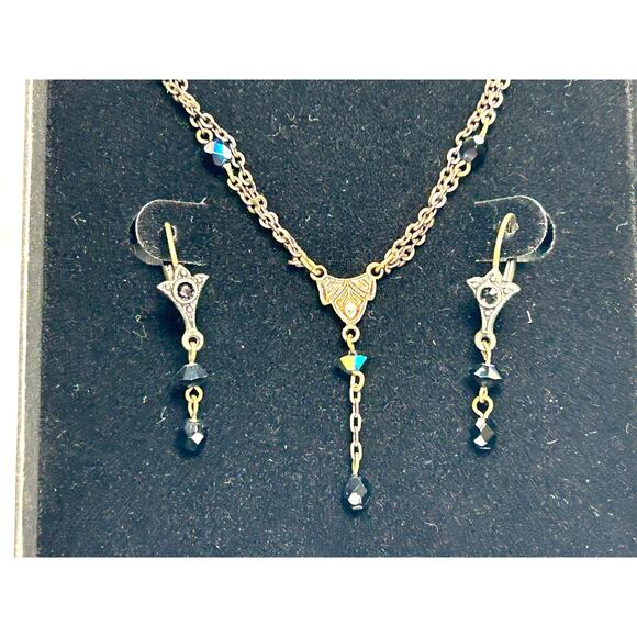 Robert Rose AB Bead Necklace & Earrings Set New in Box Vintage - Picture 6 of 10